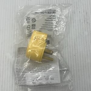 Eaton Angle Plug 15A 125V 2-Pole 3-Wire Grounding Yellow 4867AN-F-LW {7}.